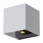 D'Lite Luce Da Parete Nova Aluminium Argento Up & Down 4.9W 480lm - 830 Luce Calda -  | IP54 - Angolo del fascio regolabile